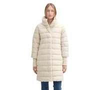 TOM TAILOR Damen 1042913 Lange Steppjacke mit Stehkragen, 12365-Dusty Beige, XXL