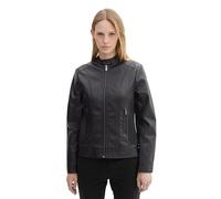 TOM TAILOR Damen 1042921 Kunstleder Jacke, 14482-Deep Black, L