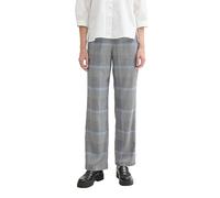TOM TAILOR Damen 1042934 Loose Fit Hose, 36217-Navy Blue Check, 34W / 30L