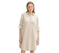 TOM TAILOR Damen 1043051 Hemd Kleid aus Cord, 12365-Dusty Beige, 42