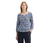 TOM TAILOR Damen 1043101 Crincle Blusen-Shirt mit Alloverprint, 35894-Blue Autumn Floral Design, M