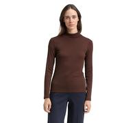 Tom Tailor - Langarmshirt mit Rollkragen dark pecan brown - Gr. - XXL