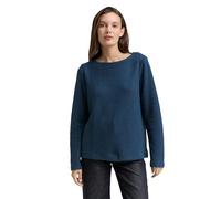 Tom Tailor Damen 1043168 Sweatshirt, 38879 - Dark Petrol Melange, XS EU