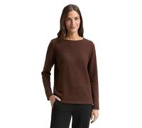 TOM TAILOR Damen 1043168 Sweatshirt, 39062-Dark Pecan Brown Melange, 50