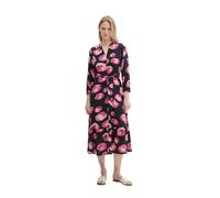 Tom Tailor Damen 1043516 Maxikleid mit Muster & Bindedetail (1er Pack)