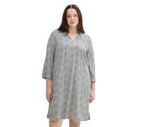 TOM TAILOR Damen 1043728 Plussize Hemd Kleid mit Muster, 35891-Organic Navy Dot Design, 46