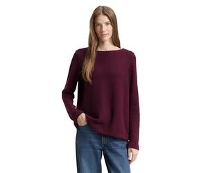 Tom Tailor Damen 1043760 Sweatshirt, 10525 - Dark Red Mélange, 50 EU