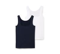 Tom Tailor Damen 1044789 Basic Top Im Doppelpack, 10668 - Sky Captain Blue, S EU