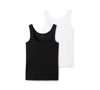 Tom Tailor Damen 1044789 Basic Top Im Doppelpack, 14482 - Deep Black, XL EU