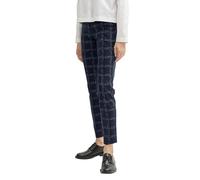 TOM TAILOR Damen 1044864 Mia Slim Fit Hose, 35889-delicate Navy Check Design, 32W / 30L