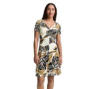 TOM TAILOR Damen 1045309 Kleid, 37999 - Neutral Cut Leaves Design, 38 EU