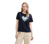 Tom Tailor Damen 1045534 T-Shirt, 10378 - Dark Denim Blue, XL EU