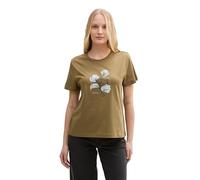 TOM TAILOR - T-Shirt mit Print Nutria Olive L