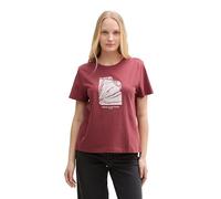 TOM TAILOR - T-Shirt mit Print burnt russet XS