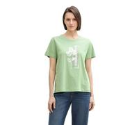 TOM TAILOR Damen 1045534 T-Shirt, 37116-True Green, L