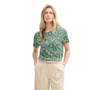 Tom Tailor Damen 1045534 T-Shirt, 37367 - Multicolor Green Dot Structure, M EU