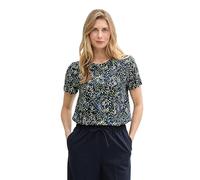 TOM TAILOR Damen 1045534 T-Shirt, 37369 - Multicolor Navy Dot Structure, M EU