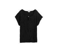 Tom Tailor - Crinkle T-Shirt deep black - Gr. - XXXL