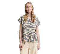 TOM TAILOR - T-Shirt mit Inside-Out Print inside printed beige zebra S