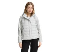 Steppjacke TOM TAILOR, Damen, Gr. XL, grau (rough grau), Steppware, Obermaterial: 100% Polyester. Futter: 100% Polyester, unifarben, regular fit taillenbedeckt, Jacken, mit Kapuze (25059341-XL) rough