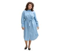 TOM TAILOR Damen 1046941 Kleid, 30198-Blue White Thin Stripe, 54