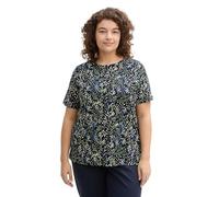 TOM TAILOR Damen 1047021 T-Shirt, 37369-Multicolor Navy Dot Structure, 50 Größen