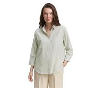 Tom Tailor - Regular Fit Bluse mit Streifenmuster green white dobby stipe - Gr. - 40