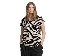 TOM TAILOR Damen 1047195 Bluse, 38070 - Abstract Beige Zebra, 46 Große Größen EU