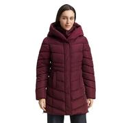 Tom Tailor Regular Fit Steppmantel mit Kapuze in Bordeaux, Größe S