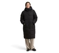 Tom Tailor Steppmantel Damen – Regular Fit, abnehmbare Kapuze, kniebedeckend, Schwarz, Gr. M