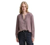 Tom Tailor - Loose Fit Bluse mit Muster red geometric minimal design - Gr. - 42