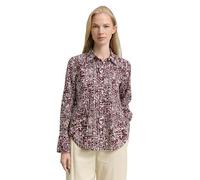 Tom Tailor Damen 1047586 Hemdbluse Mit Muster, 38403 - Dark Red Abstract Dot Design, 46 EU