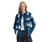 TOM TAILOR Damen 1047586 Hemdbluse mit Muster, 38404-Teal Geometric Design, 40