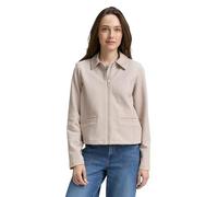 Jackenblazer TOM TAILOR, Damen, Gr. M, soft taupe melange, Obermaterial: 54% Baumwolle, 43% Polyester, 3% Elasthan, meliert, casual, regular fit taillenbedeckt, Langarm gerader Abschluss, Blazer, mit