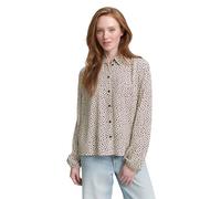 Tom Tailor Damen 1047614 Hemdbluse mit Muster, 38415-Beige Black Dotted Print, XL