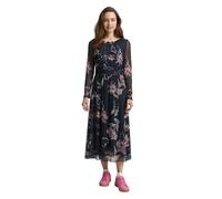 TOM TAILOR Damen 1047637 Midi-Meshkleid mit Muster, 38400-Big Flower Design, 42