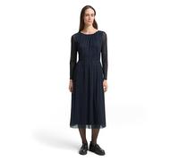 TOM TAILOR Damen 1047637 Midi-Meshkleid mit Muster, 39036-Small Blue Wave Print, 40