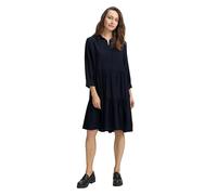TOM TAILOR Damen 1047650 Crinkle Kleid mit Volants, 11019-Lunar Eclipse, 34