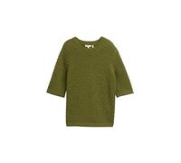 TOM TAILOR Damen 1047689 Strickpullover mit Struktur, 38802-Deep Ivy Green, XS
