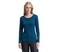 Tom Tailor Regular Fit Langarmshirt aus Baumwoll-Mix in Petrol, Größe XXXL