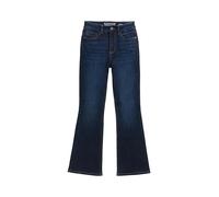 Schlagjeans TOM TAILOR "STELLA", Damen, Gr. 29, Länge 32, blau (dunkelblau), Denim/Jeans, Obermaterial: 98% Baumwolle, 2% Elasthan. Futter: 65% Baumwolle, 35% Polyester, unifarben, casual, bootcut fit