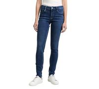 Slim-fit-Jeans TOM TAILOR "LUCIE", Damen, Gr. 27, Länge 30, blau (mid stone wash), Denim/Jeans, Obermaterial: 42% Baumwolle, 34% Polyester, 22% Viskose, 2% Elasthan. Futter: 100% Baumwolle, unifarben,