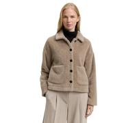 TOM TAILOR Jacke in Felloptik beige | S