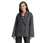 TOM TAILOR Damen Cabanjacke mit Wollanteil, grau, Meliert, Gr. XXXL