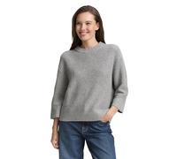 TOM TAILOR Damen 1048315 Strickpullover im Strukturmix, 21373-Medium Silver Grey Melange, XS