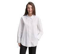 Hemdbluse TOM TAILOR, Damen, Gr. 34, weiß, Obermaterial: 50% Baumwolle, 50% Lyocell, unifarben, casual, regular fit Po-bedeckend, Langarm Manschette, Blusen, mit Manschetten (46860667-34) weiß