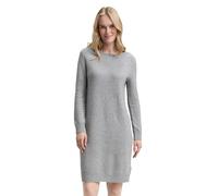 TOM TAILOR Damen 1048321 Strickkleid mit U-Boot-Ausschnitt, 21373-Medium Silver Grey Melange, 46
