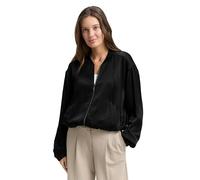 Tom Tailor - Oversize Satin Bomber Jacke deep black - Gr. - 36