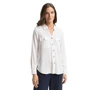 Tom Tailor Damen Hemdbluse mit Brusttaschen Whisper White Größe 38