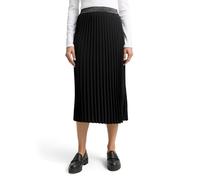 TOM TAILOR Damen 1048766 Plissee Midi-Rock Mit Glitzer-Detail, 14482 - Deep Black, 42 EU